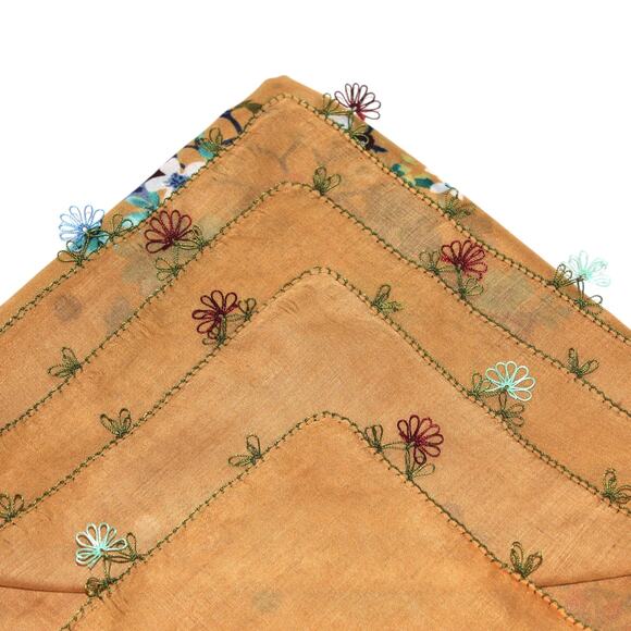 Tulbent Scarf Handmade Crochet Detailing NWOT - Picture 2 of 7